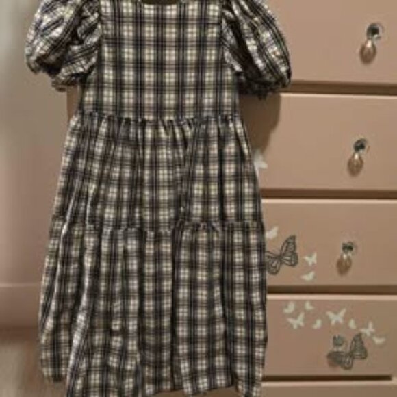 Size 6 Nora Lee Girls Dress "The Chloe" Tartan Print with Matching Bow - Picture 1 of 3